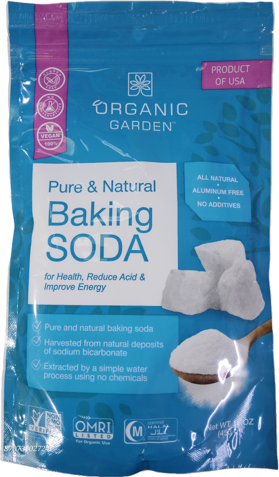 Baking Soda (Бакинг сода) - сода пищевая Organic Garden 453 гр