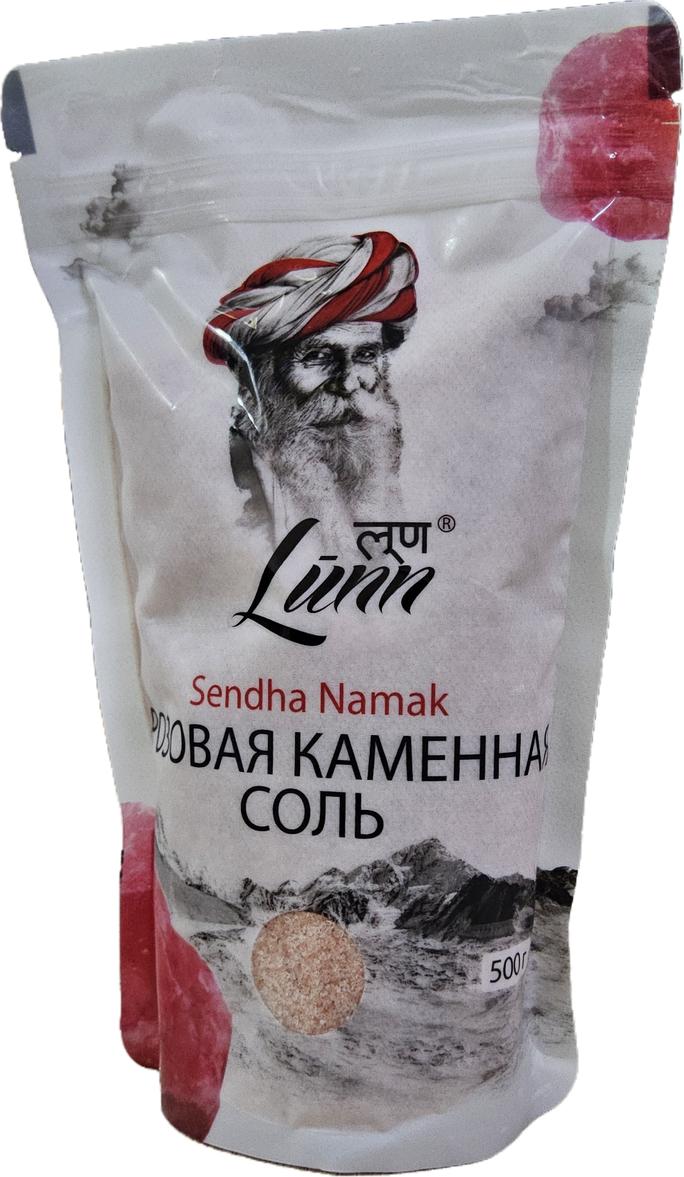 Розовая каменная соль Sendha Namak Lunn 500 г