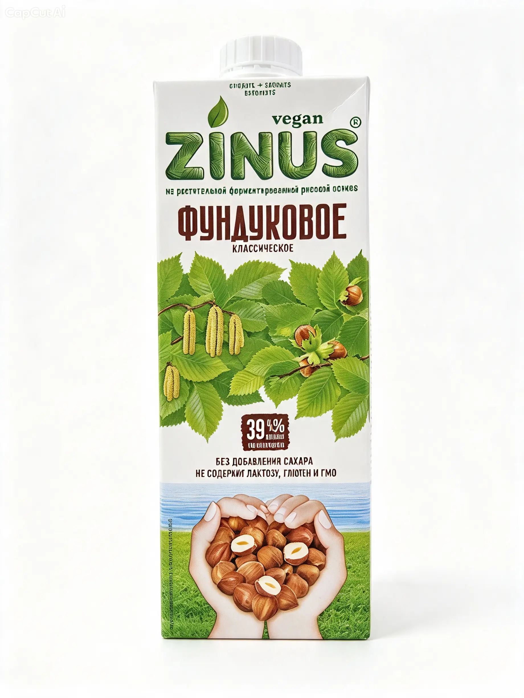 Zinus растительный напиток фундуковый 1 литр, 1,8 %