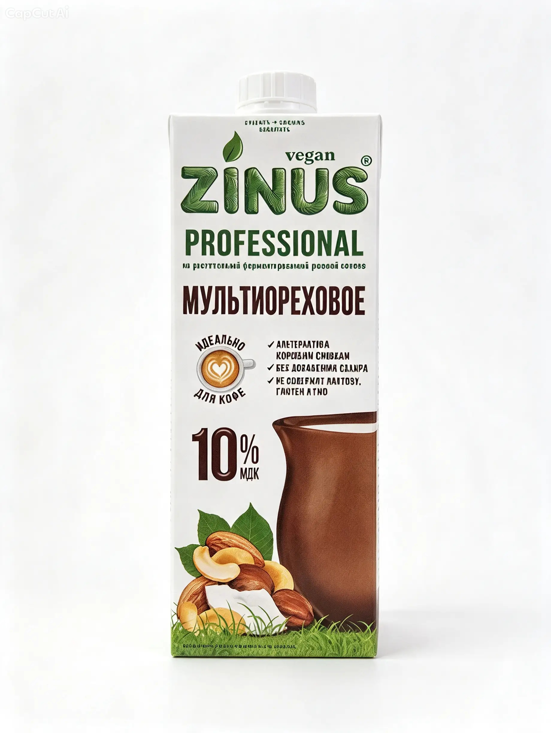 Zinus Мультиореховые сливки 1 литр, 10 %