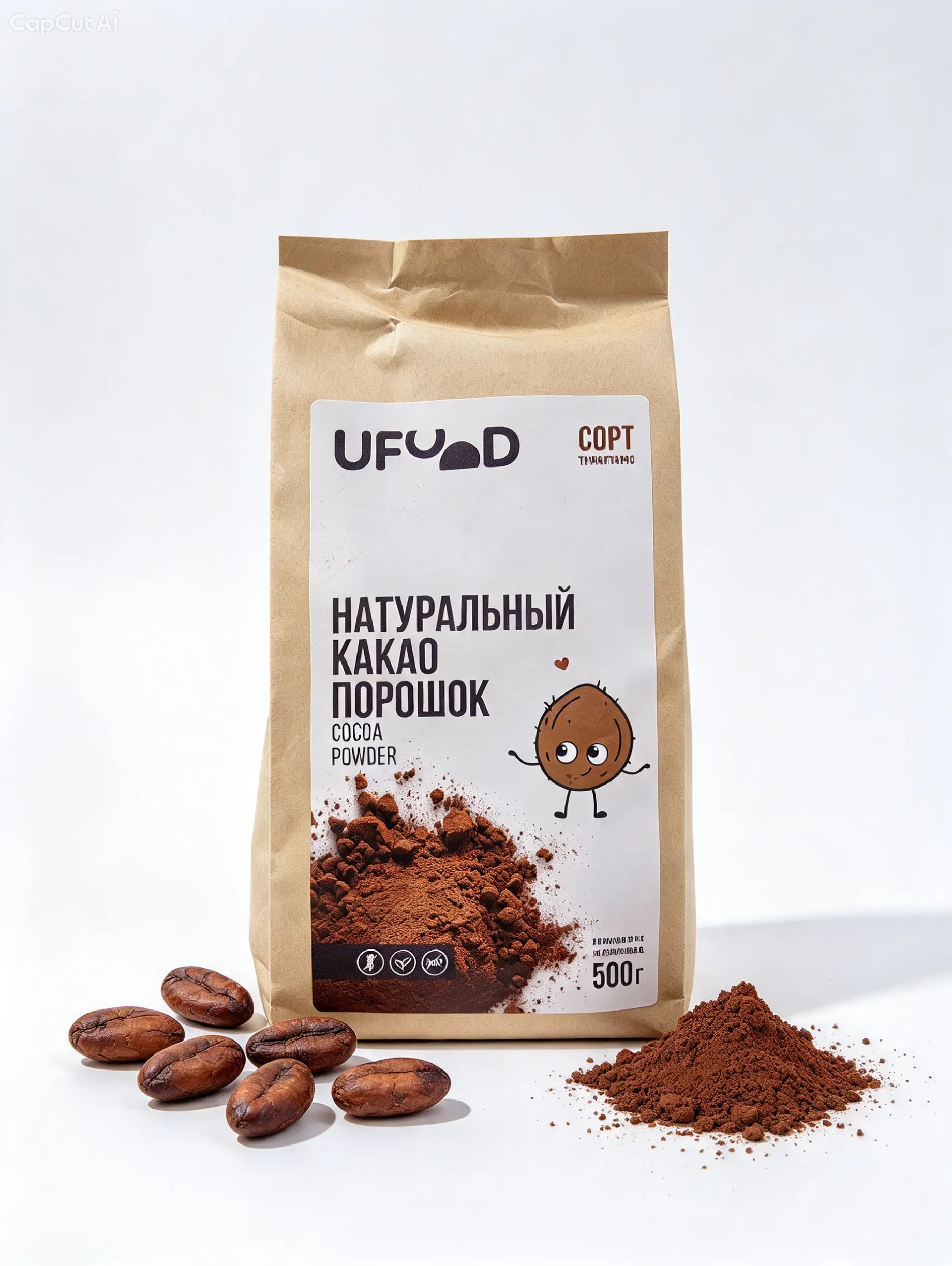 Какао порошок Тринитарио, UFOOD.MARKET, 500 г.