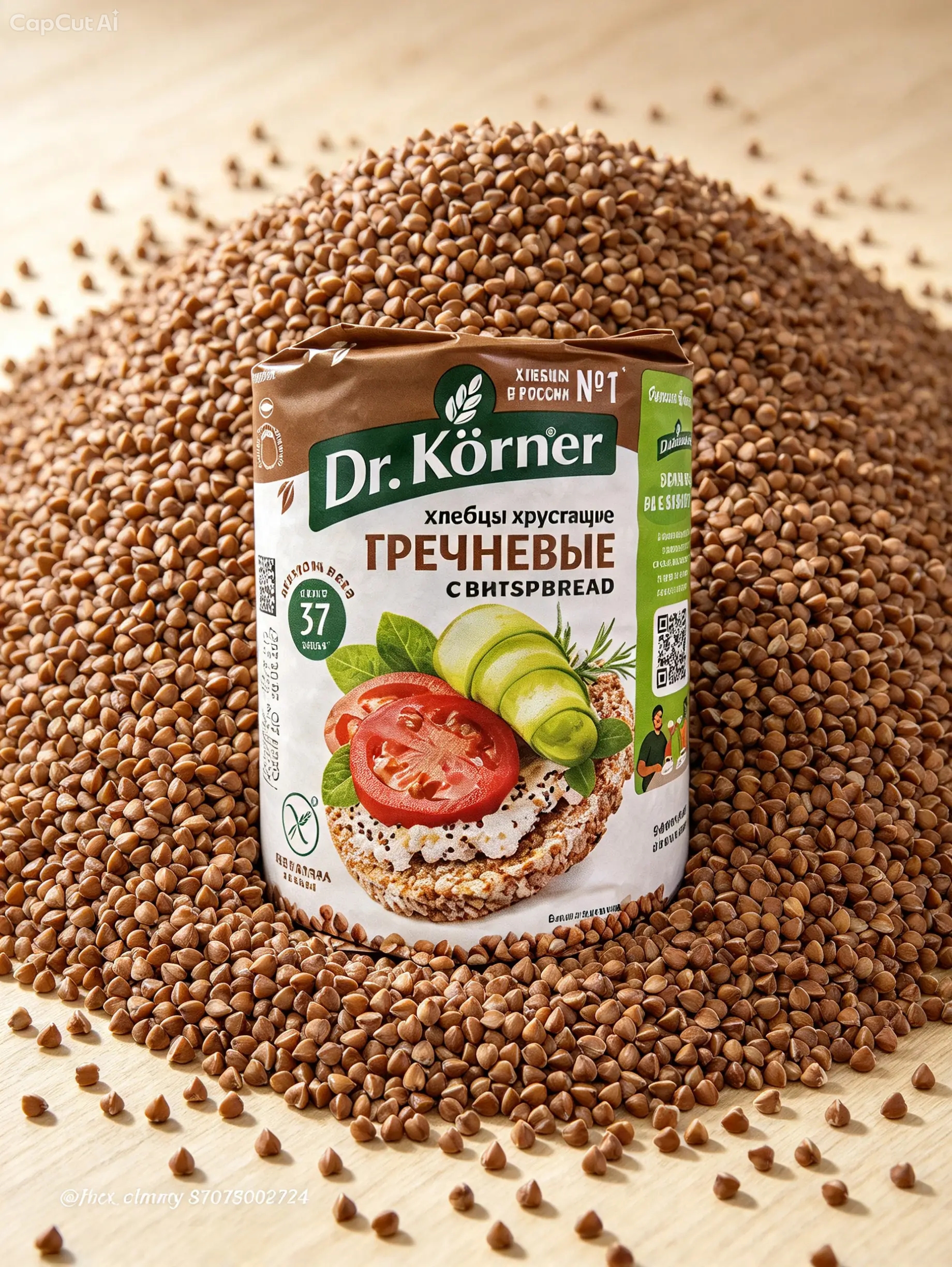 Хлебцы Dr. Korner "Гречневые с витаминами", 100 гр