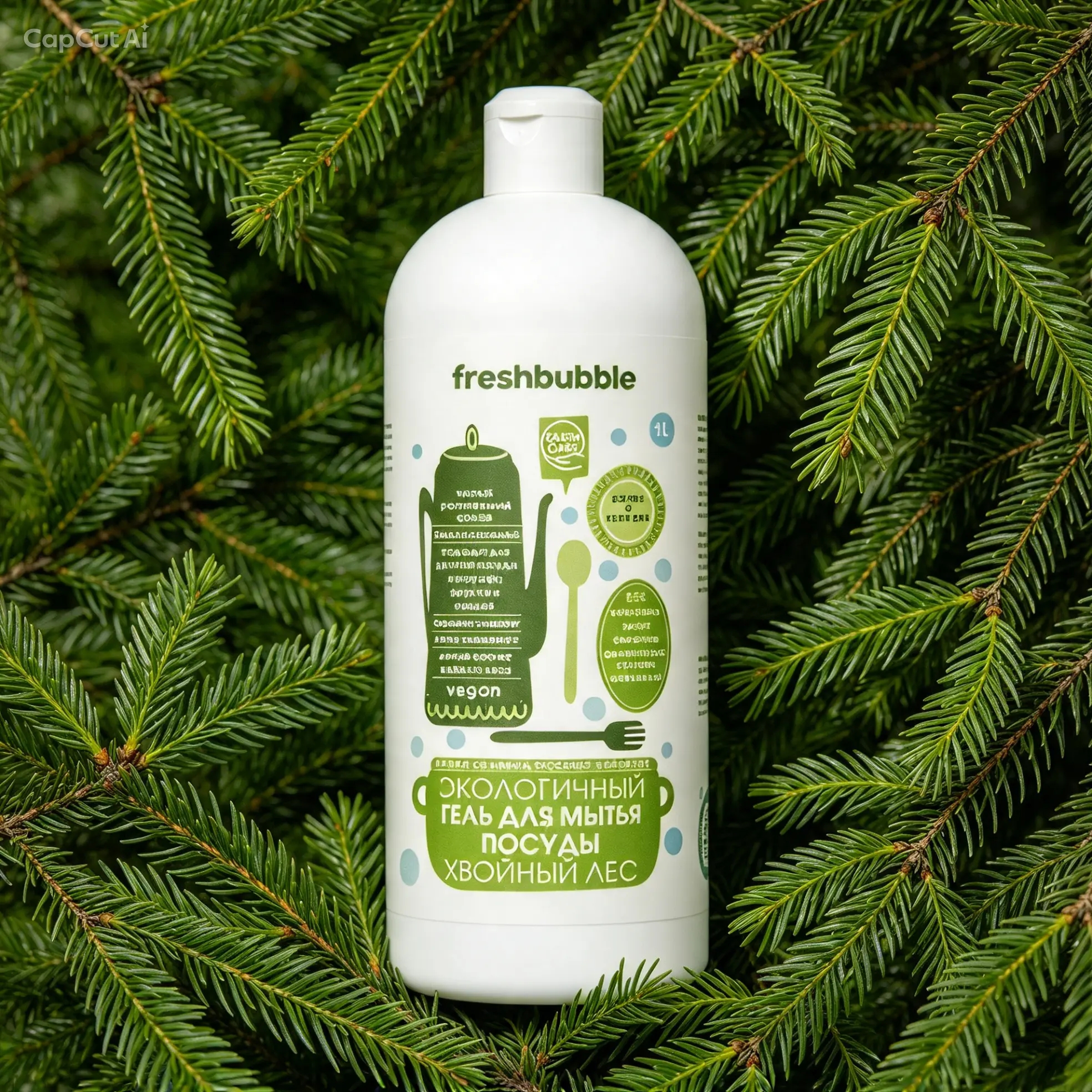 Гель для мытья посуды Хвойный лес, 1 л Freshbubble