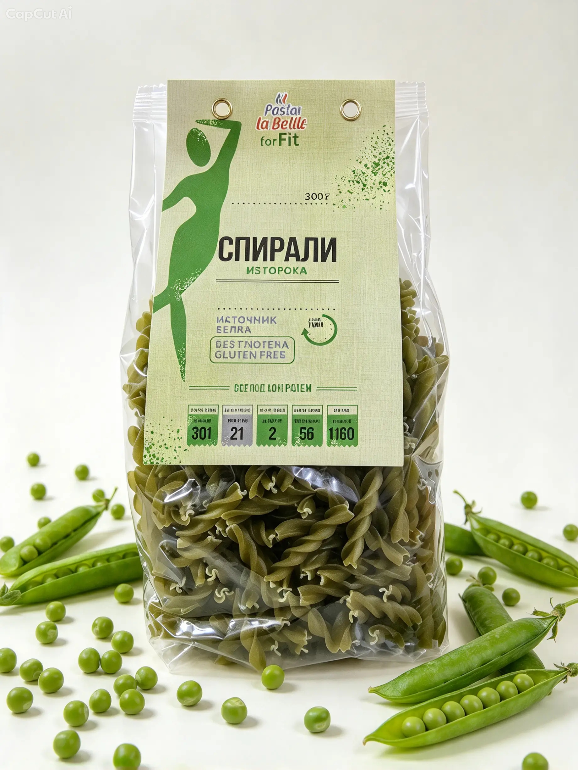 Pasta la Bella Спирали из зеленого гороха 300 гр