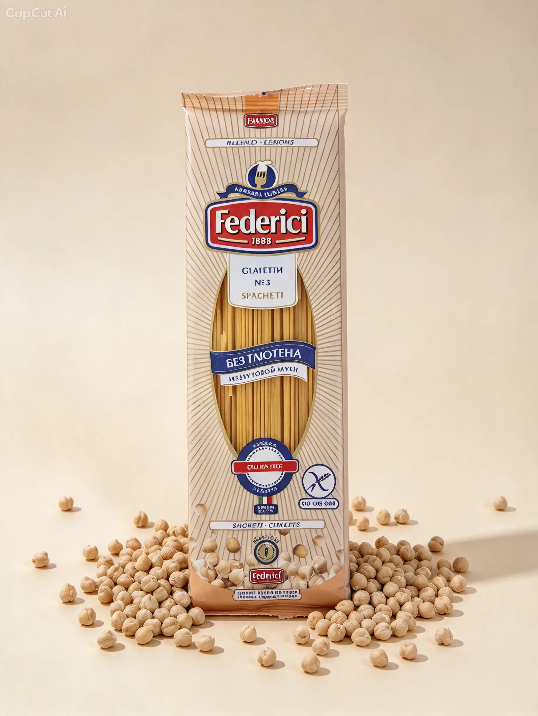 Federici №3 Spaghetti (Спагетти) без глютена из нутовой муки, 250г