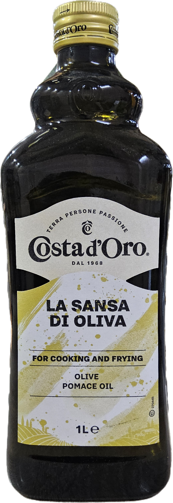 Оливковое масло Costa d'Oro Sansa, рафинированное, 1литр, стеклянная тара