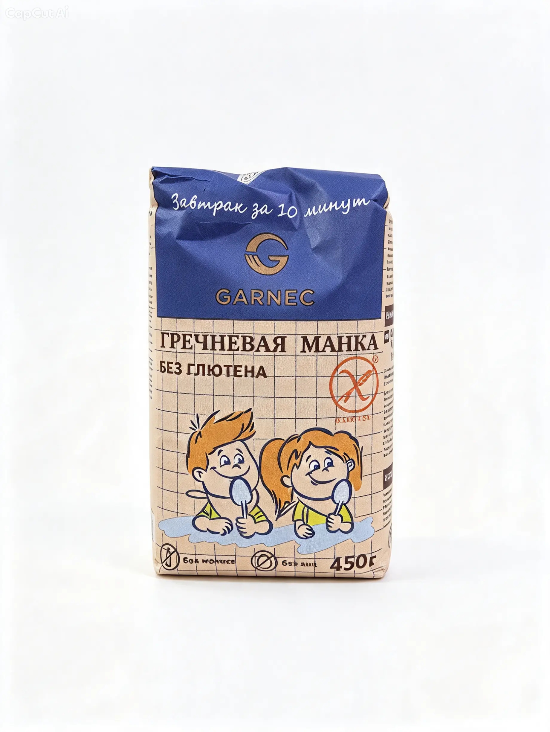 Гречневая манка "Garnec" без глютена, 450 г