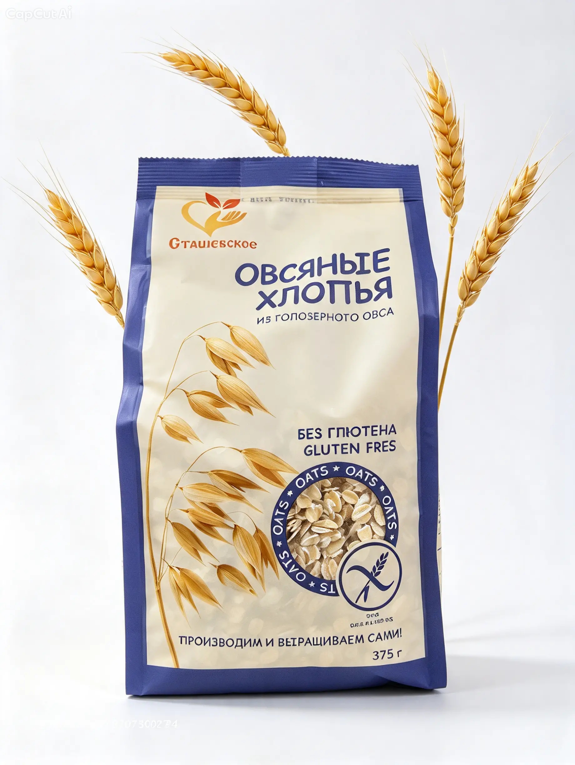 Сташевское Хлопья овсяные  без глютена 375 гр