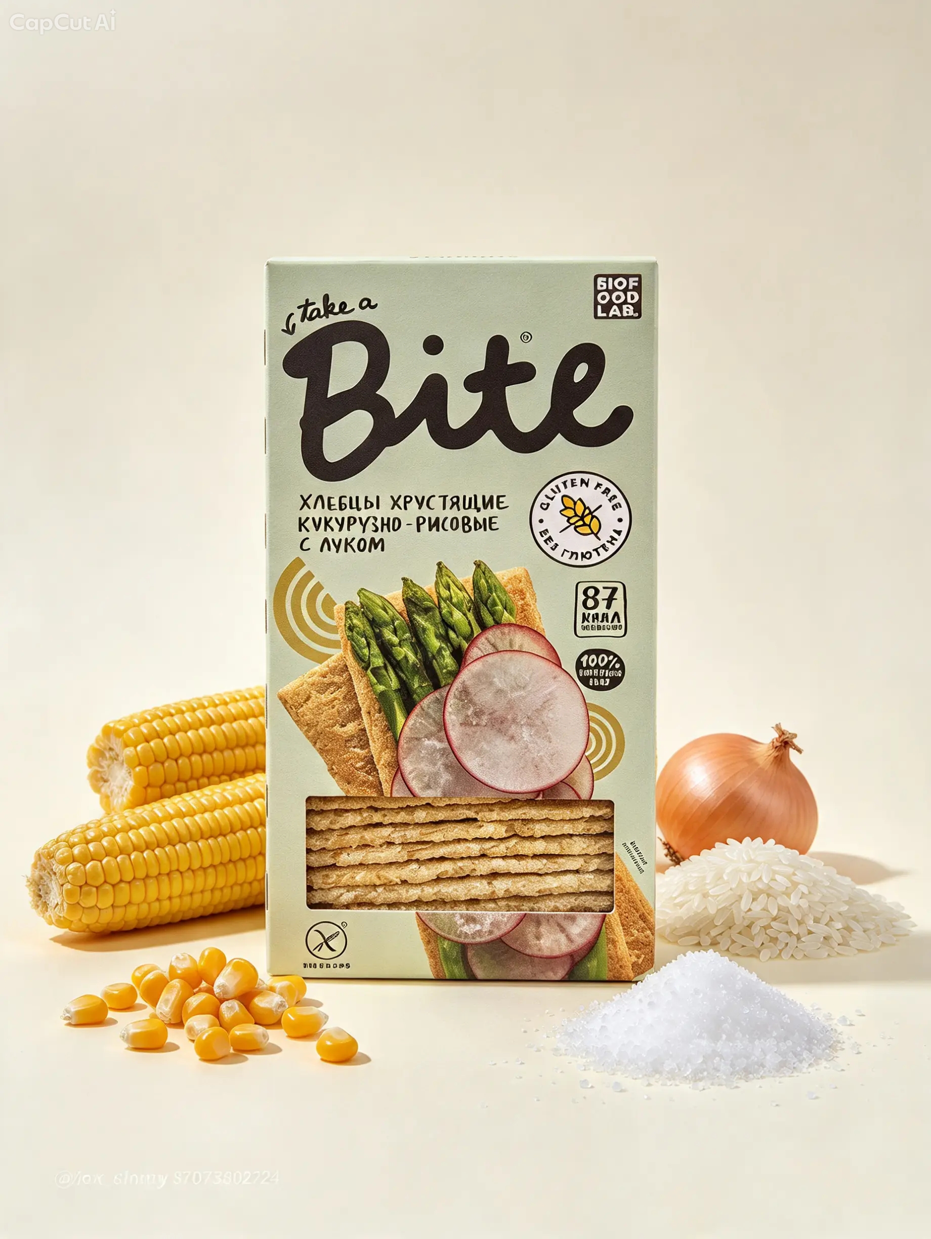 Хлебцы Bite хрустящие кукурузно-рисовые с луком 150 гр 1 450 ₸