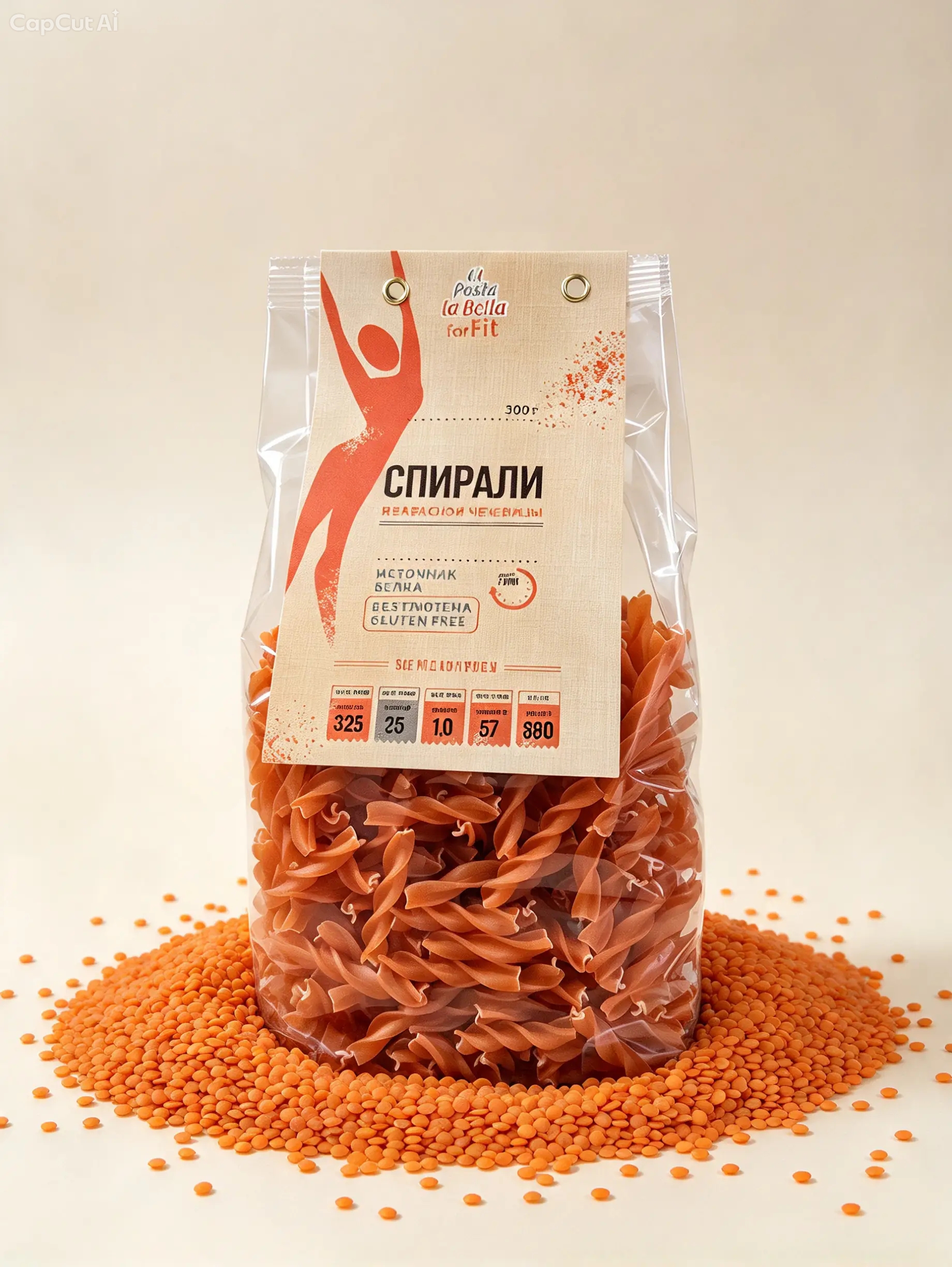 Pasta la Bella Спирали из красной чечевицы 300 гр