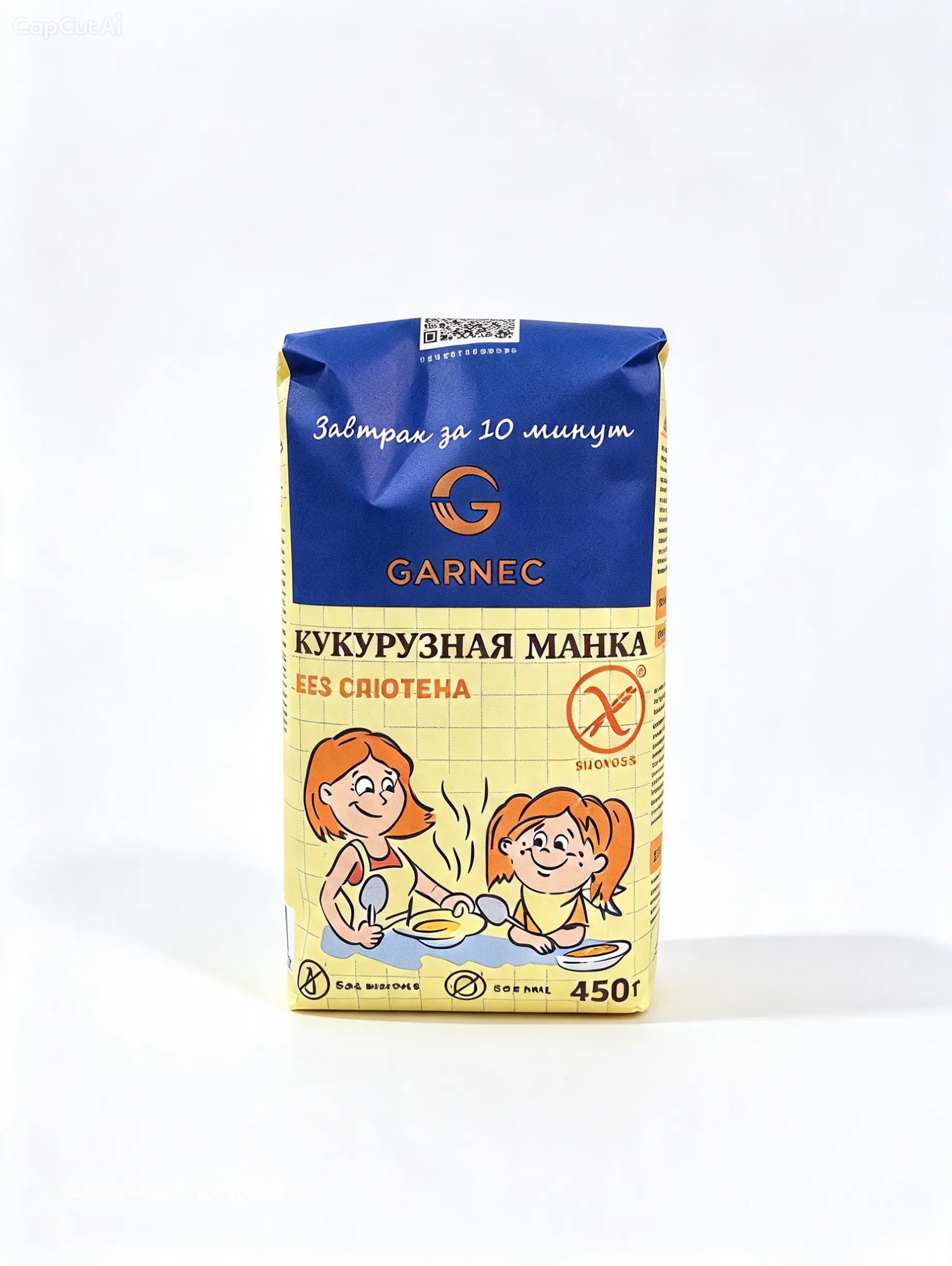 Кукурузная манка "Garnec"без глютена, 450 г
