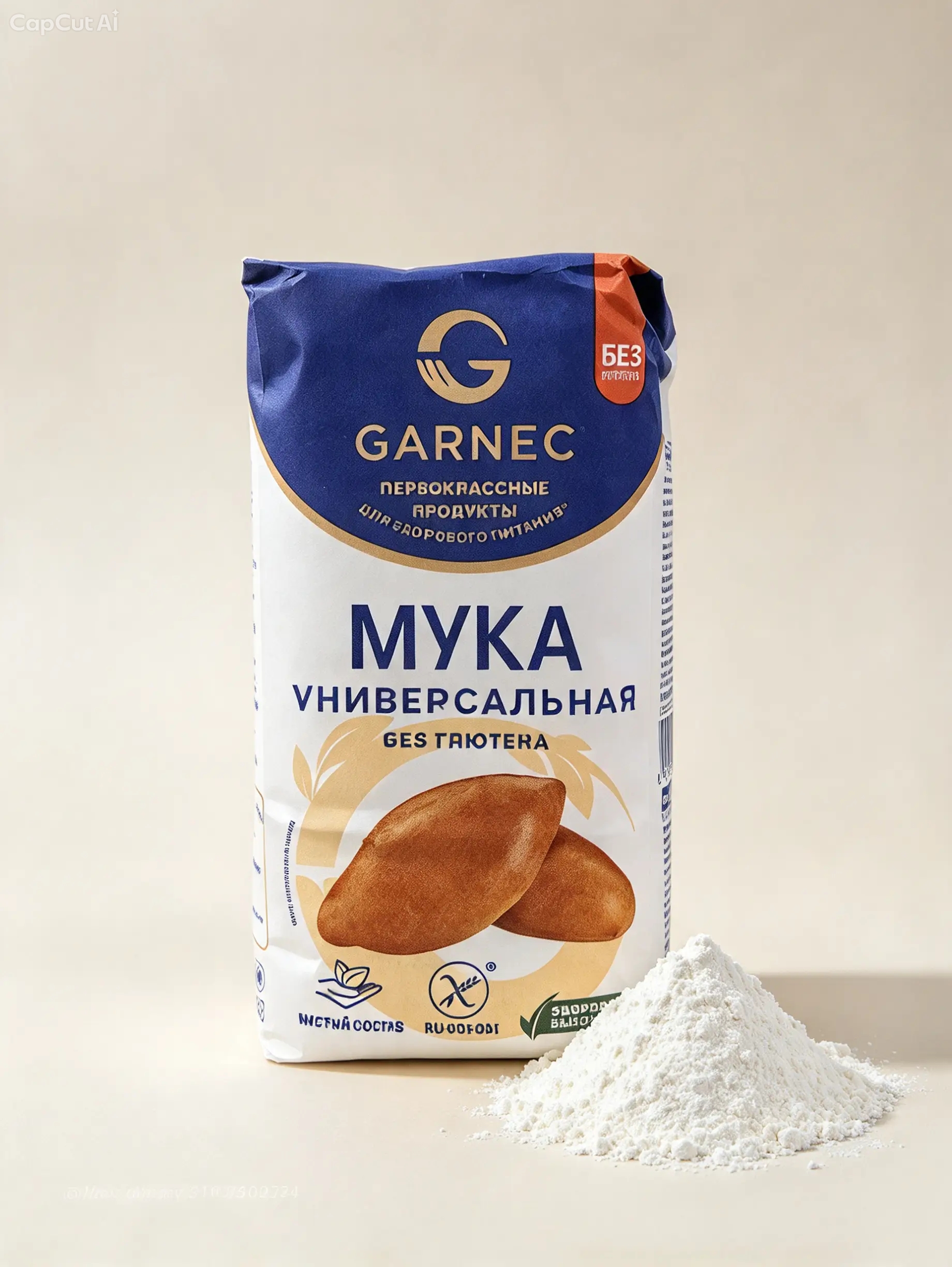 Мука универсальная без глютена "Garnec", 600 г